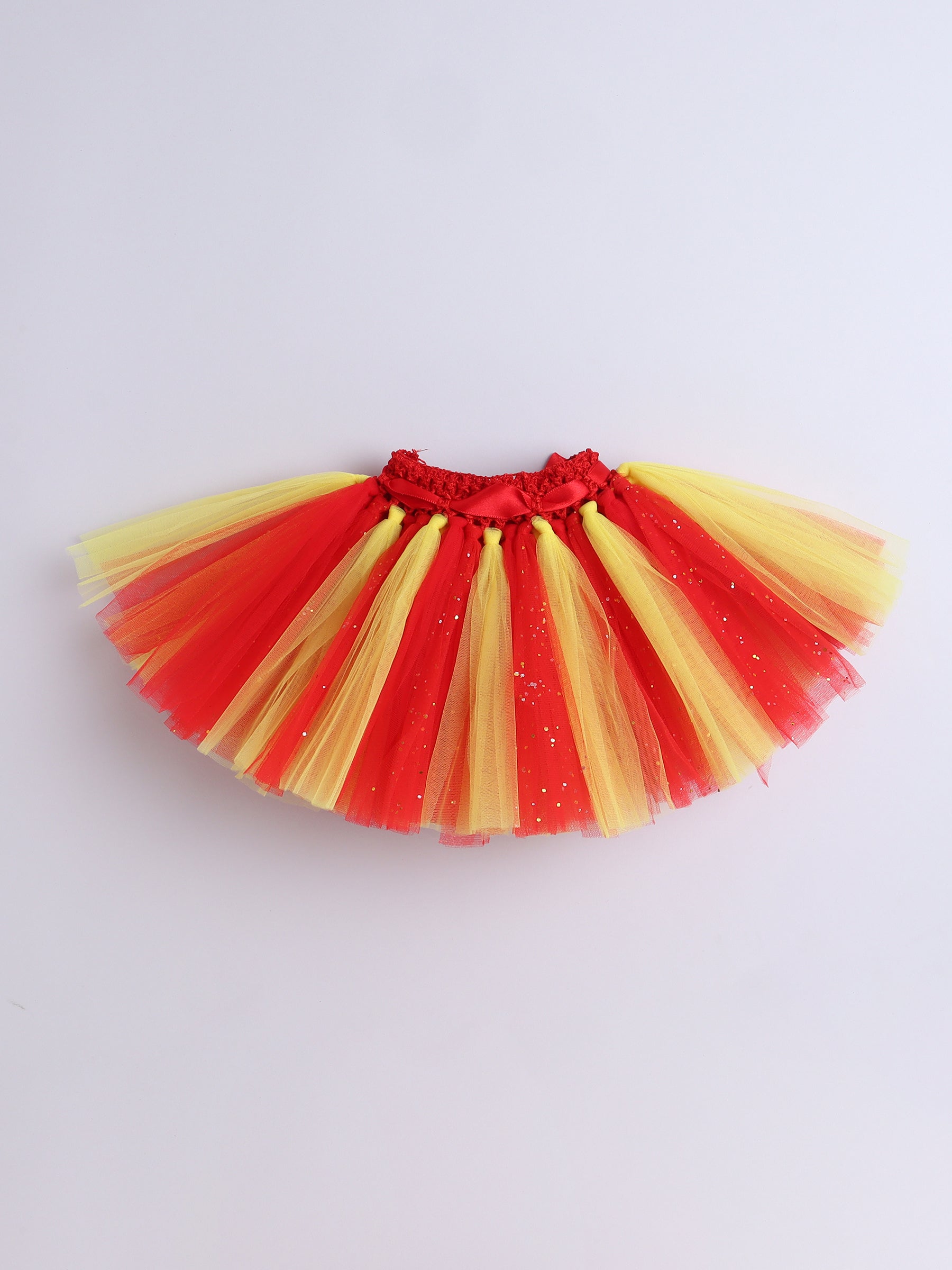 "Half Birthday Outfit Set for Baby Girl – Red & Yellow Star Theme"