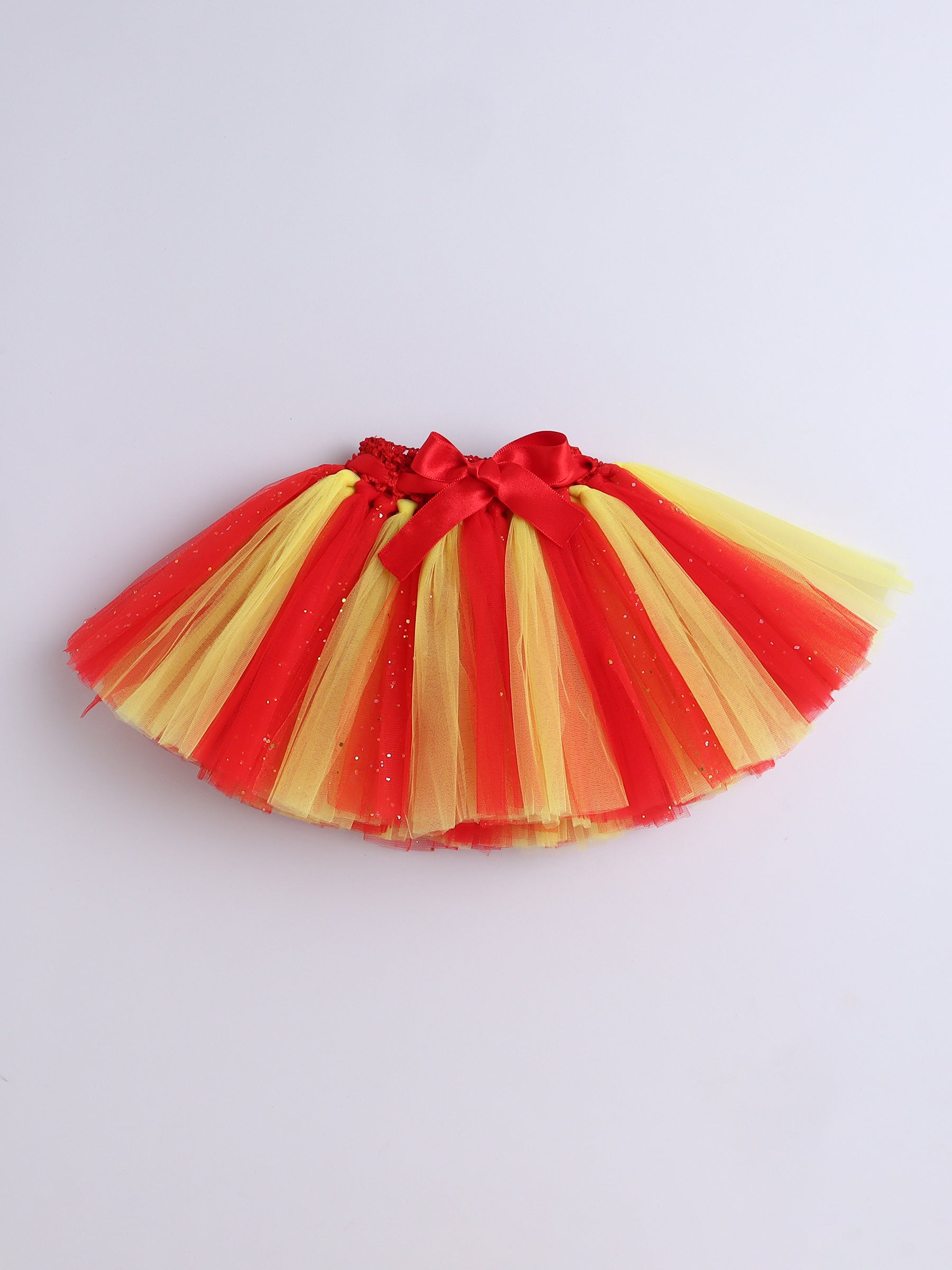 "Half Birthday Outfit Set for Baby Girl – Red & Yellow Star Theme"