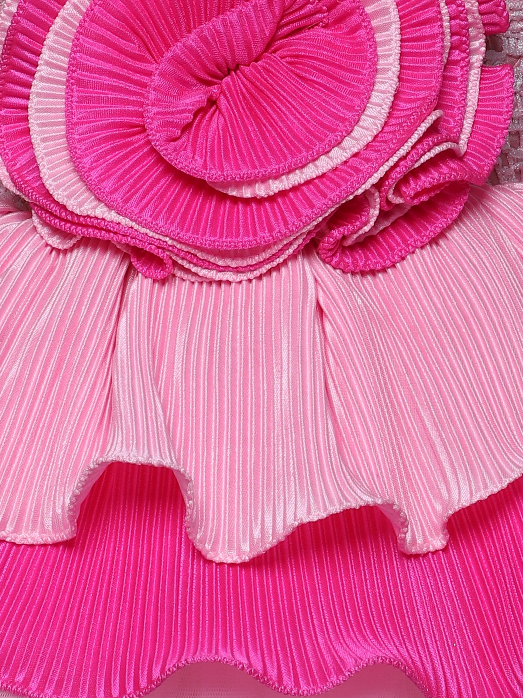 "Bold & Beautiful – Pink Layered Party Dress for Little Divas"