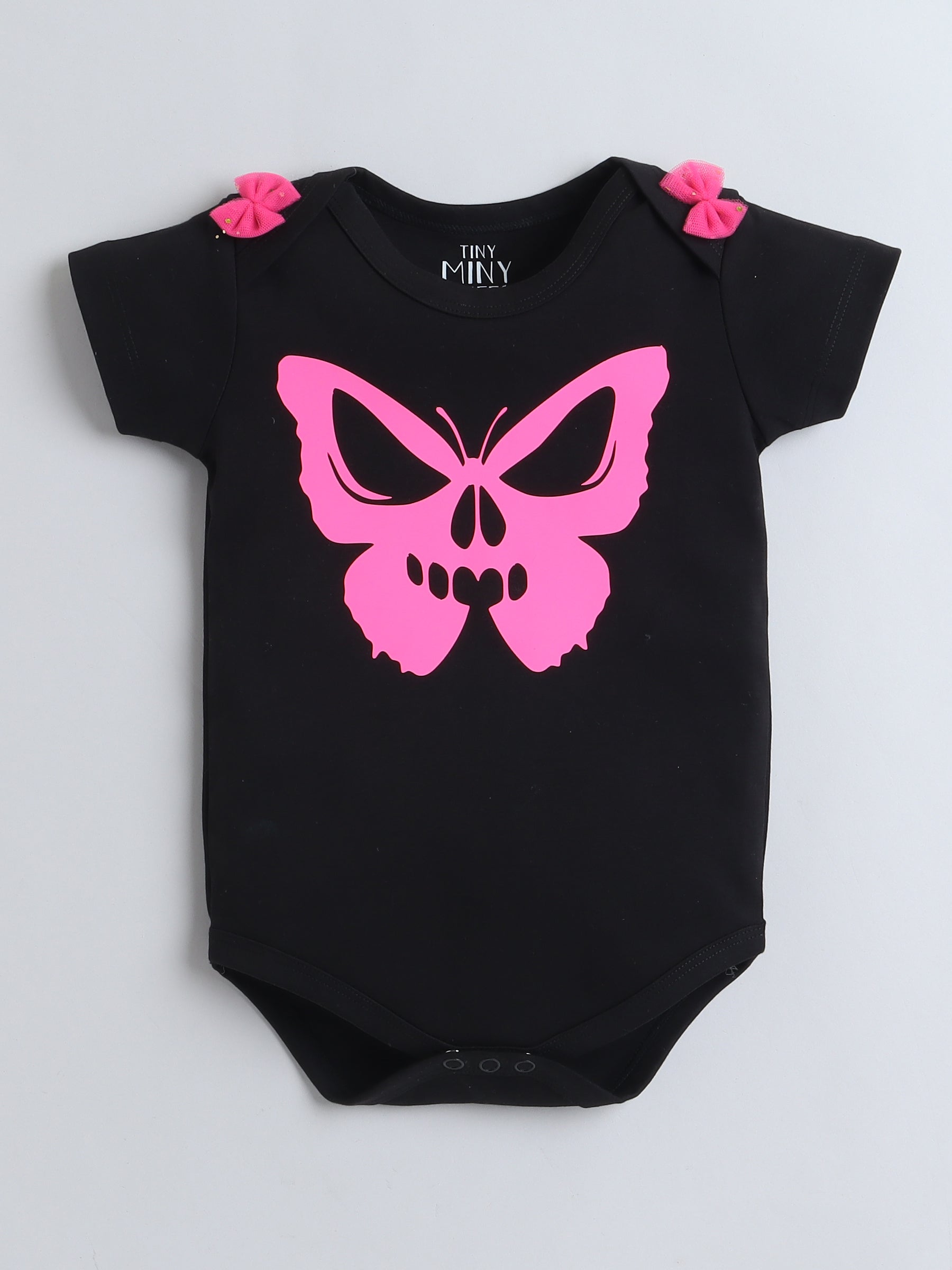 Pink Skull Butterfly Tutu Set for Baby Girls