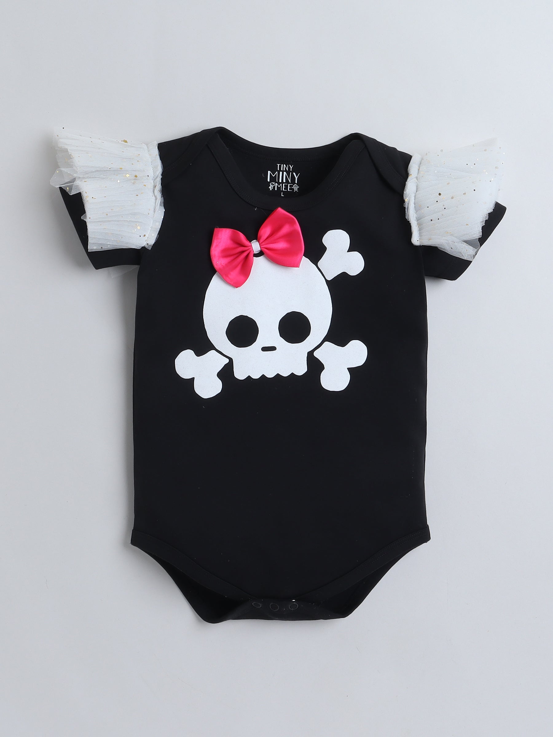 Skull Bow Halloween Tutu Set for Baby Girls