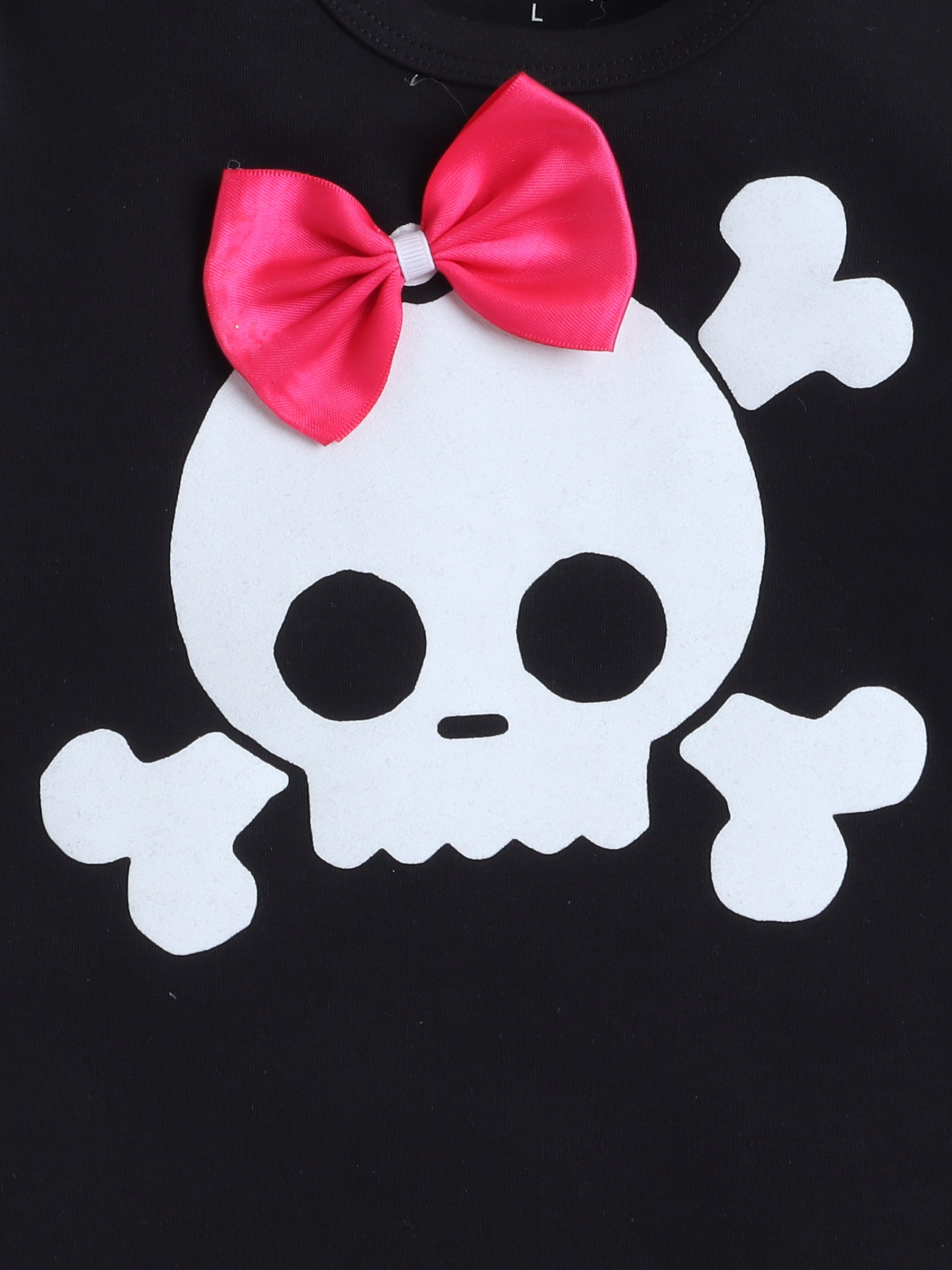 Skull Bow Halloween Tutu Set for Baby Girls