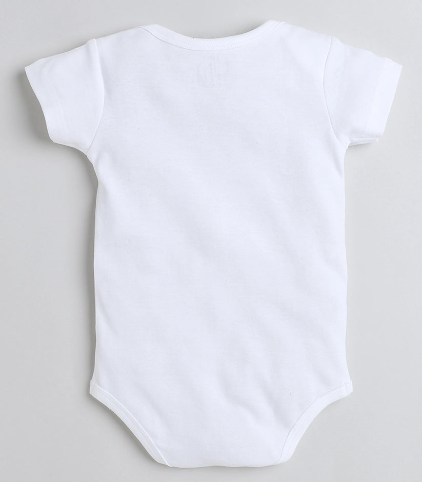 Tiny Miny mee boys printed bodysuit - White