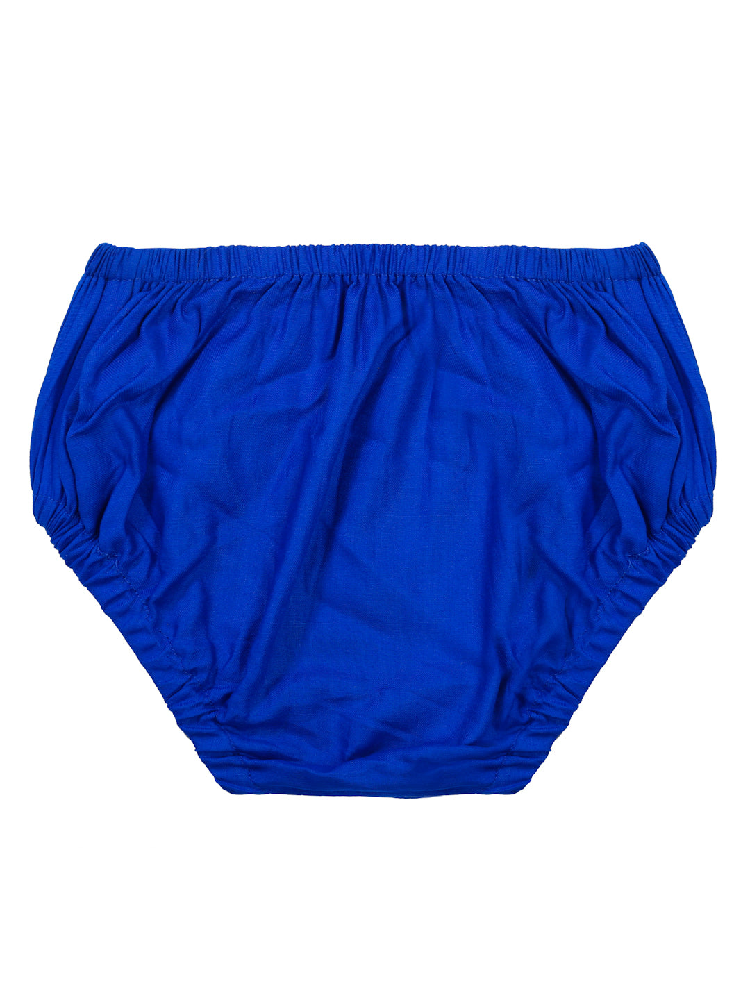 GLACE COTTON BABY BOY BIRTHDAY PHOTOSHOOT OUTFIT INCLUDES BLOOMER WITH GALLIES , CROWN AND BOW-BLUE