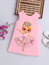 Girls Pink Princess Ballet Dress – Sleeveless Party Dress