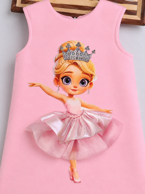 Girls Pink Princess Ballet Dress – Sleeveless Party Dress