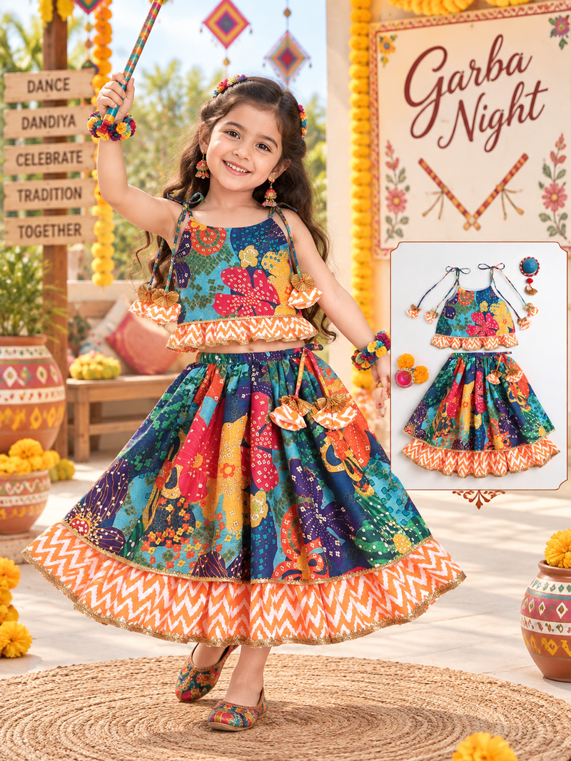 Rang Tarang Multicolour Printed Chaniya Choli