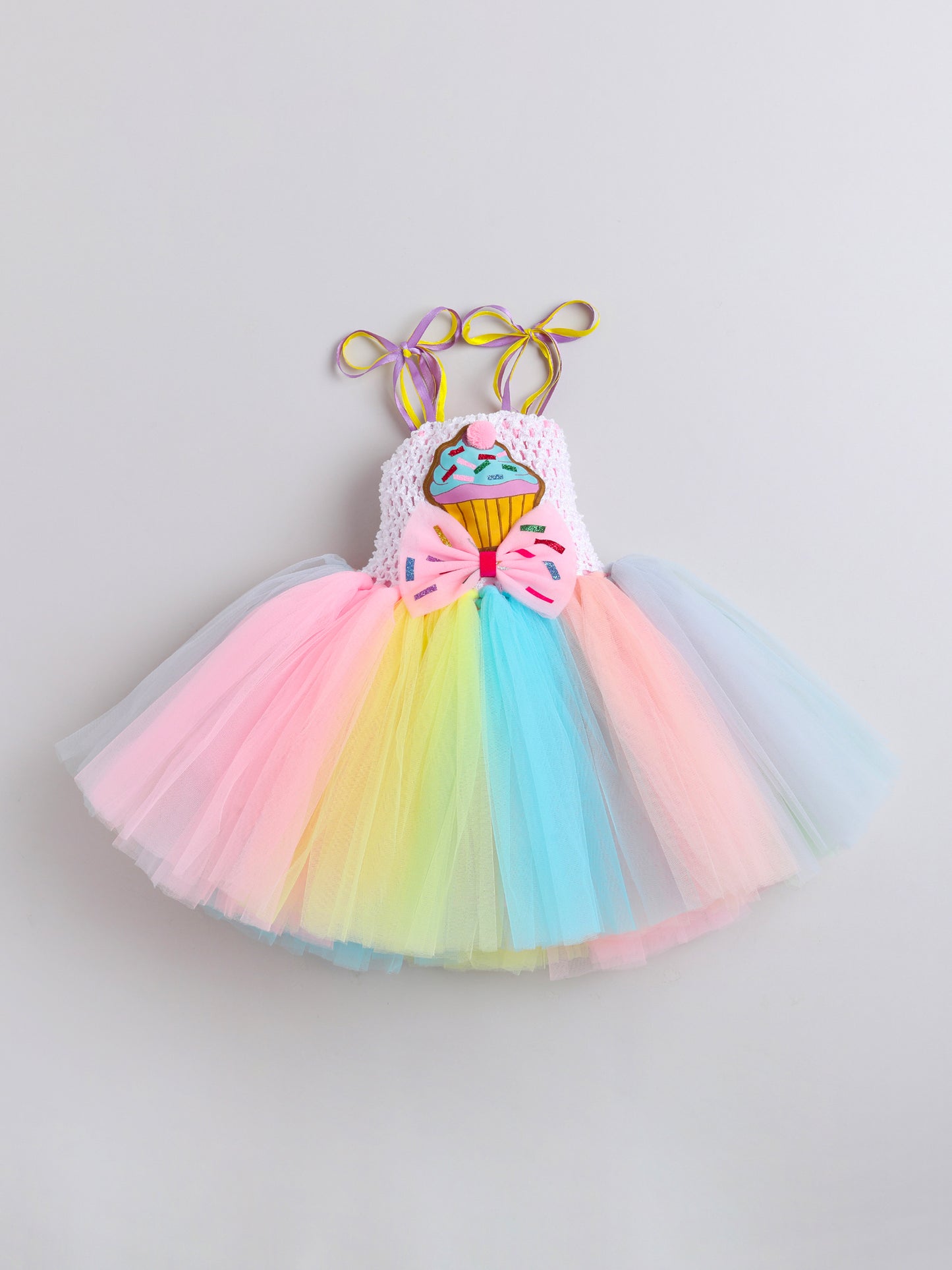 TMM MULTICOLOR CUPCAKE PATCH GOWNS -MULTI