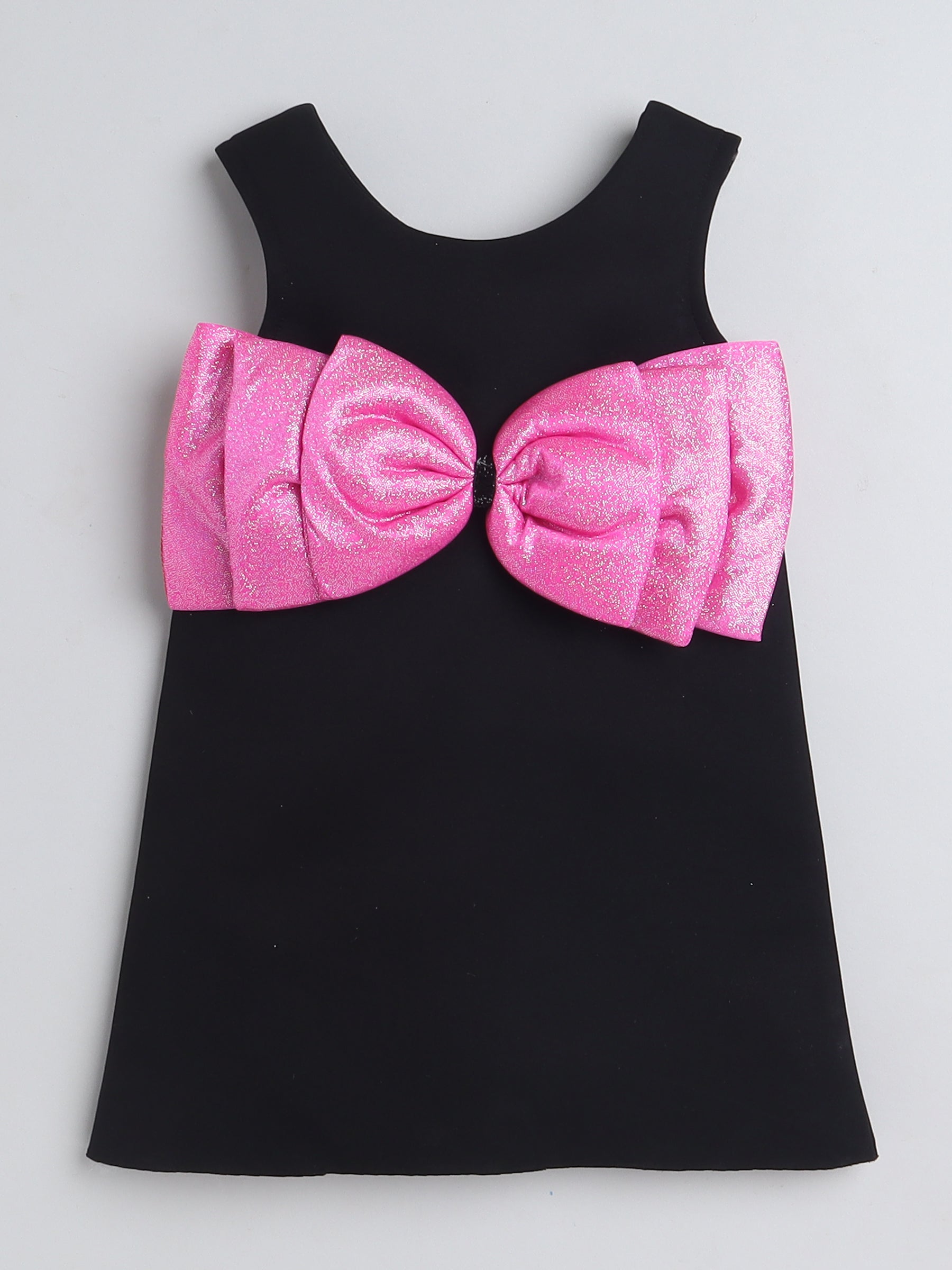 TINY MINY MEE Sleeveless Bow Applique Detailed Shimmered Dress