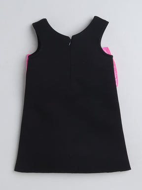 TINY MINY MEE Sleeveless Bow Applique Detailed Shimmered Dress