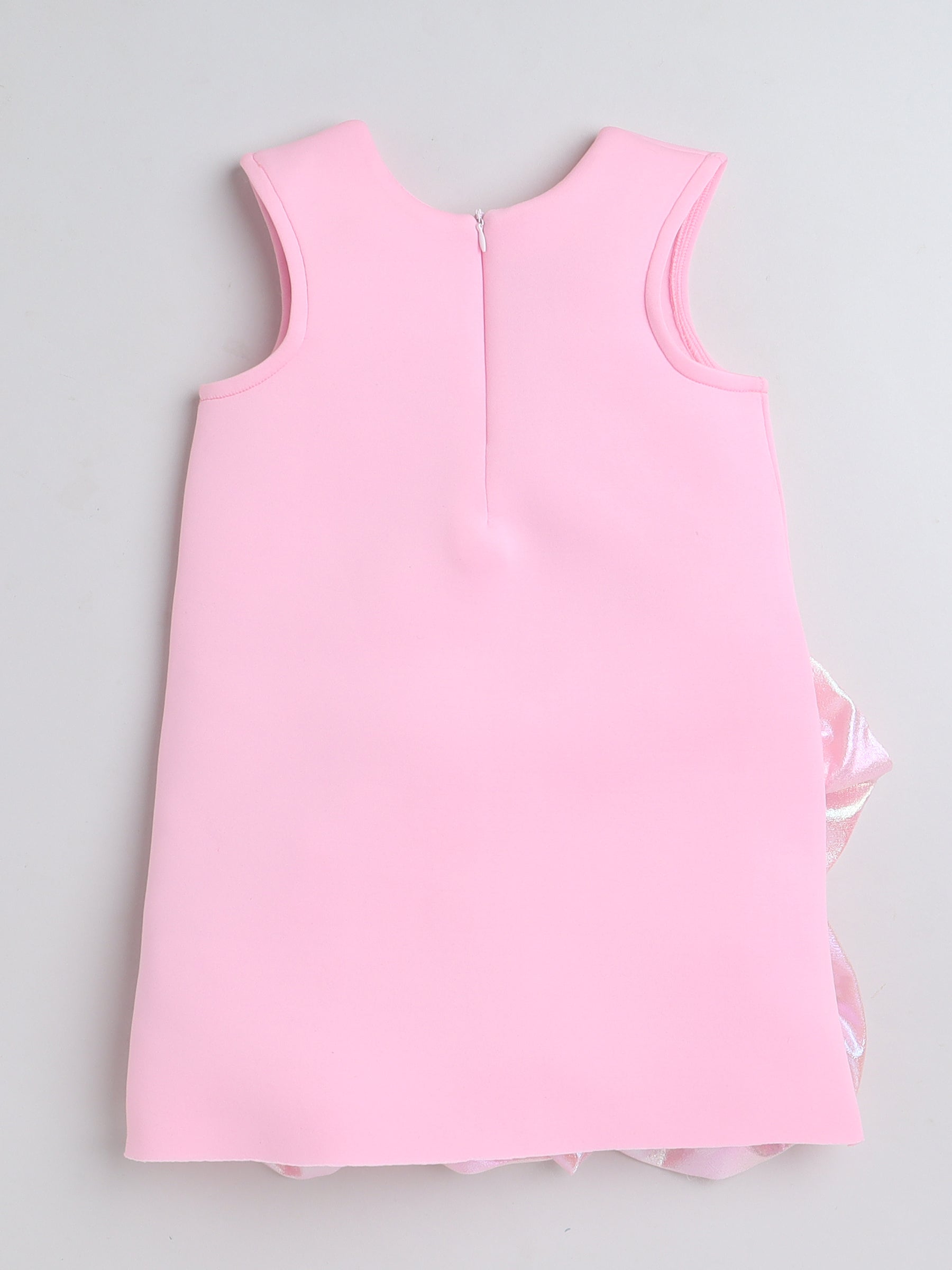 TINY MINY MEE Sleeveless Floral Applique Detailed Pearls Embellished Dress