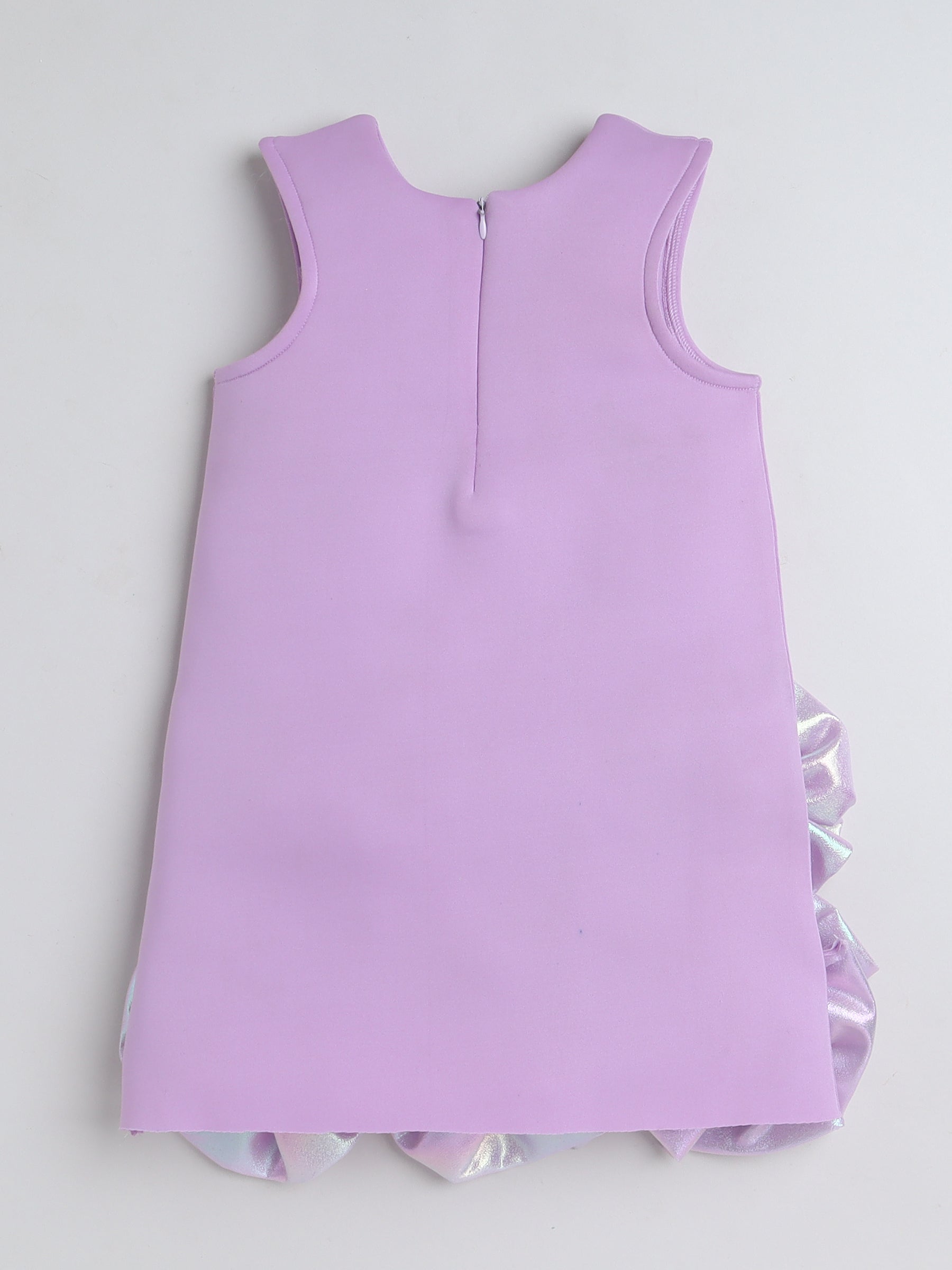 TINY MINY MEE Sleeveless Floral Applique Detailed Pearls Embellished Dress