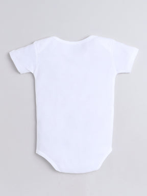 TINY MINY MEE Half Sleeves Text Printed Onesie With Net Tutu Skirt & Bow