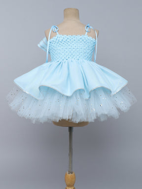 "Elegant white tutu gown with statement bow – perfect for birthdays & special occasions."