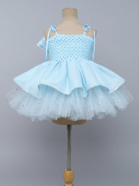 White Sparkle Bow Party Tutu Dress