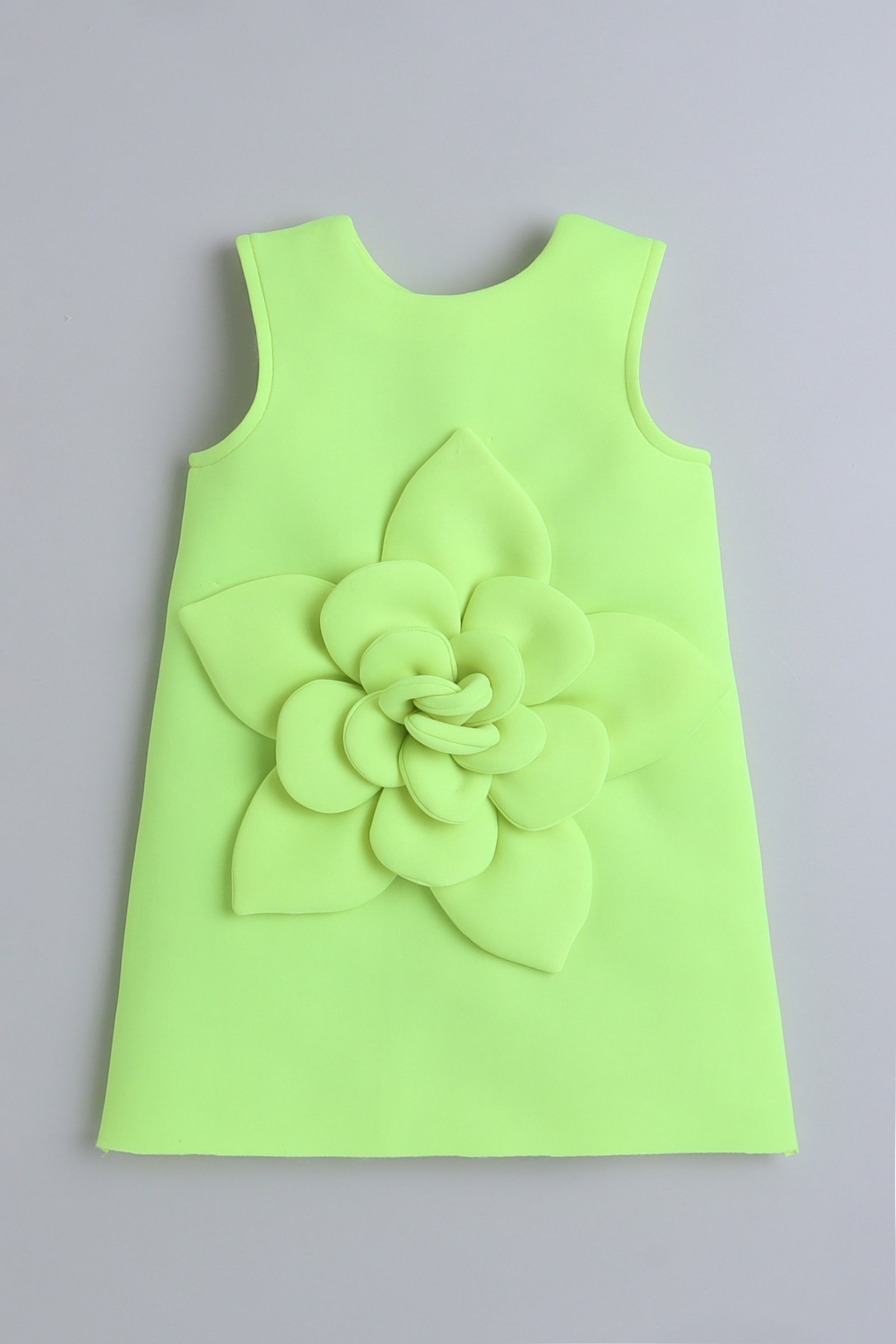 TINY MINY MEE Sleeveless Floral Applique Detailed Dress