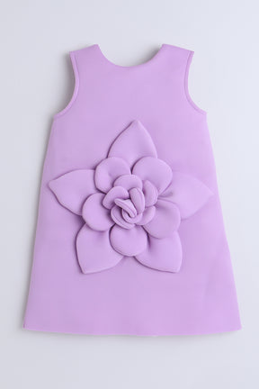 TINY MINY MEE Sleeveless Floral Applique Detailed Dress