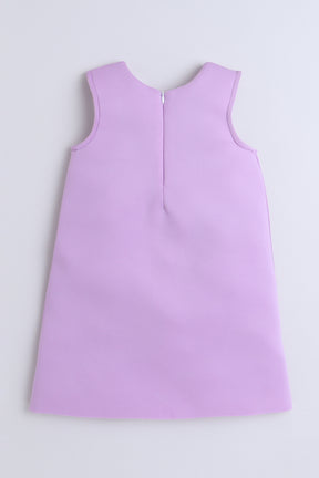 TINY MINY MEE Sleeveless Floral Applique Detailed Dress