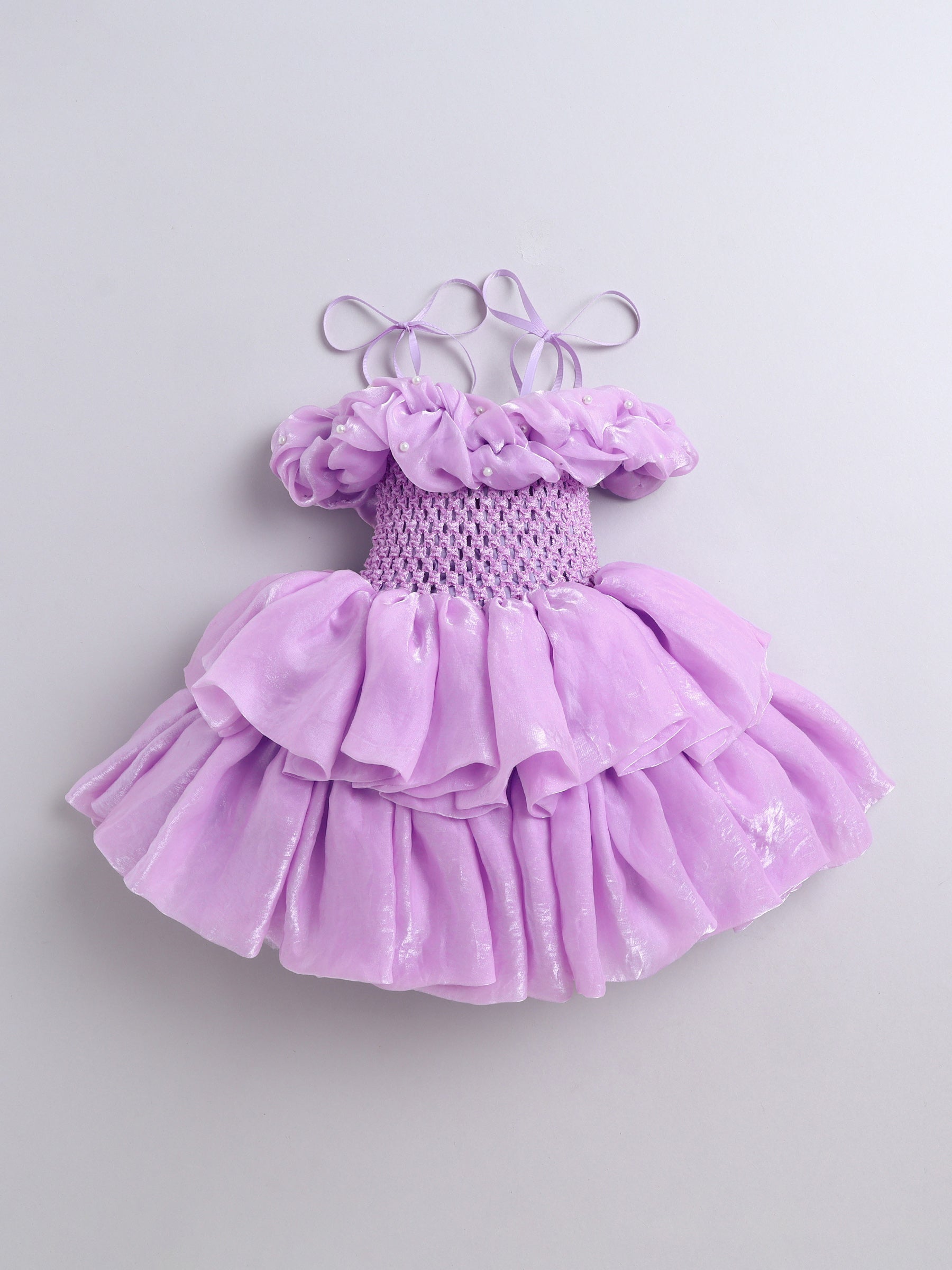 Pearl Blossom Tutu Birthday Dress For Baby Girl