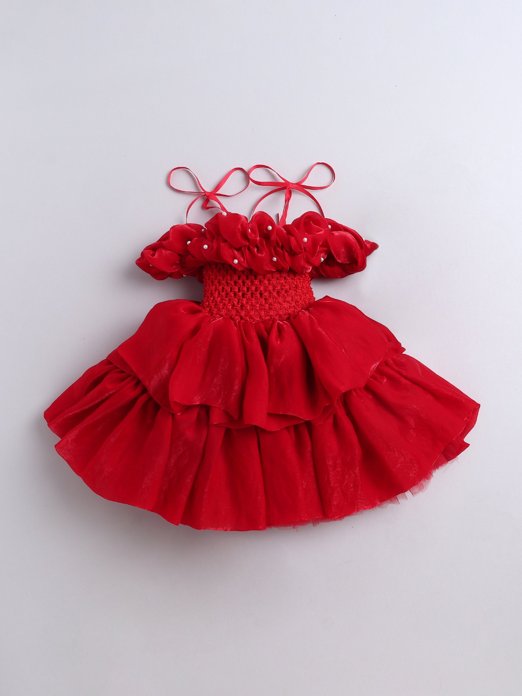 Pearl Blossom Tutu Birthday Dress For Baby Girl