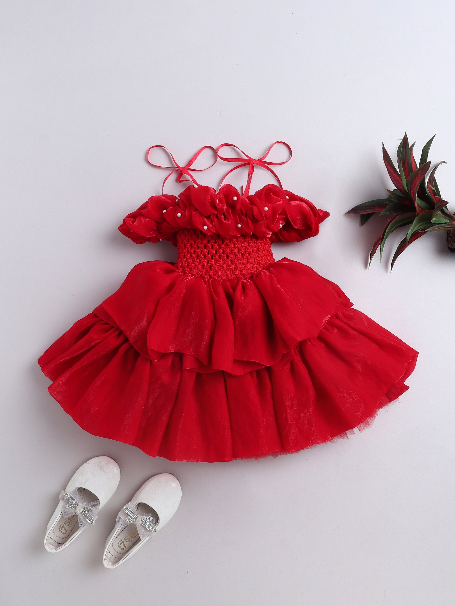 Pearl Blossom Tutu Birthday Dress For Baby Girl