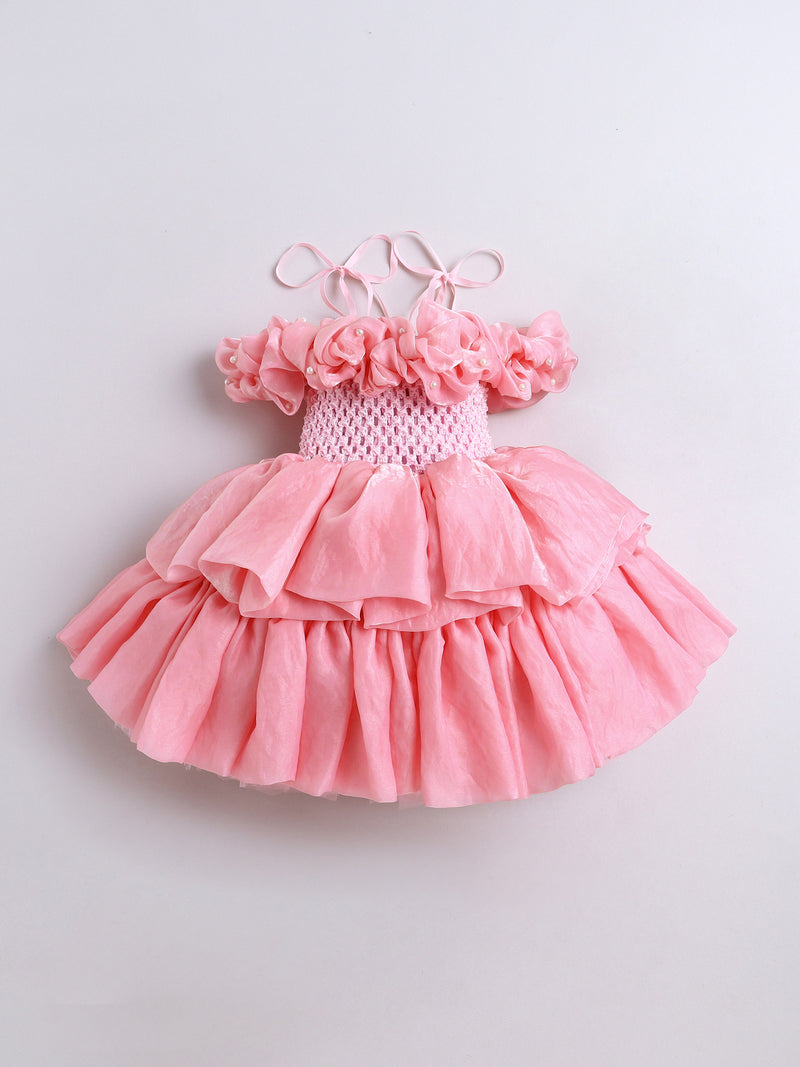 Pearl Blossom Tutu Birthday Dress For Baby Girl