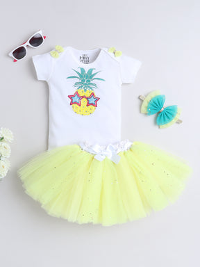 Pineapple Party 3-Piece Baby Girl Tutu Set