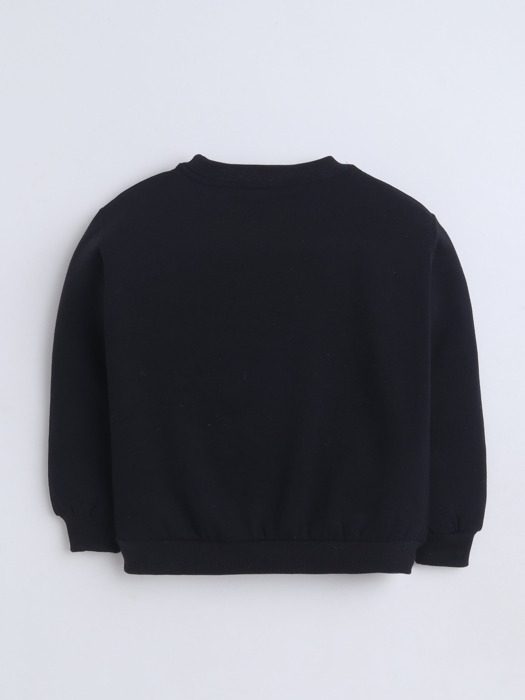 Black Floral Hand-Embellished Kids Sweatshirt