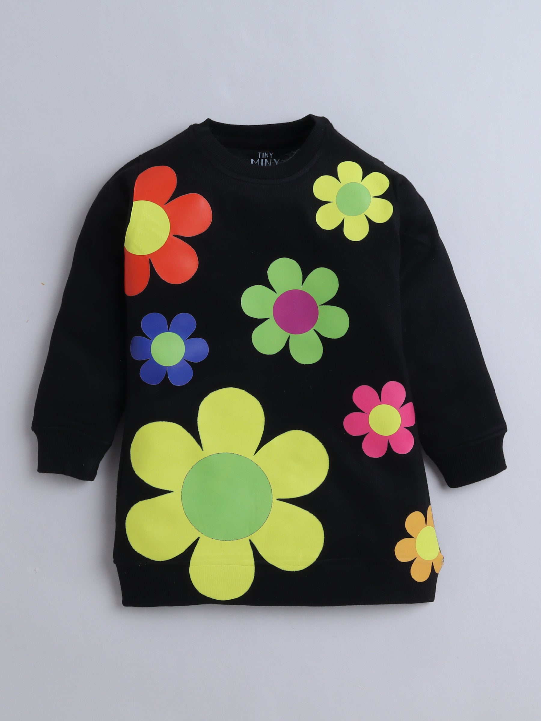 🌼 Color Pop Flower Sweatshirt Dress 🌼
