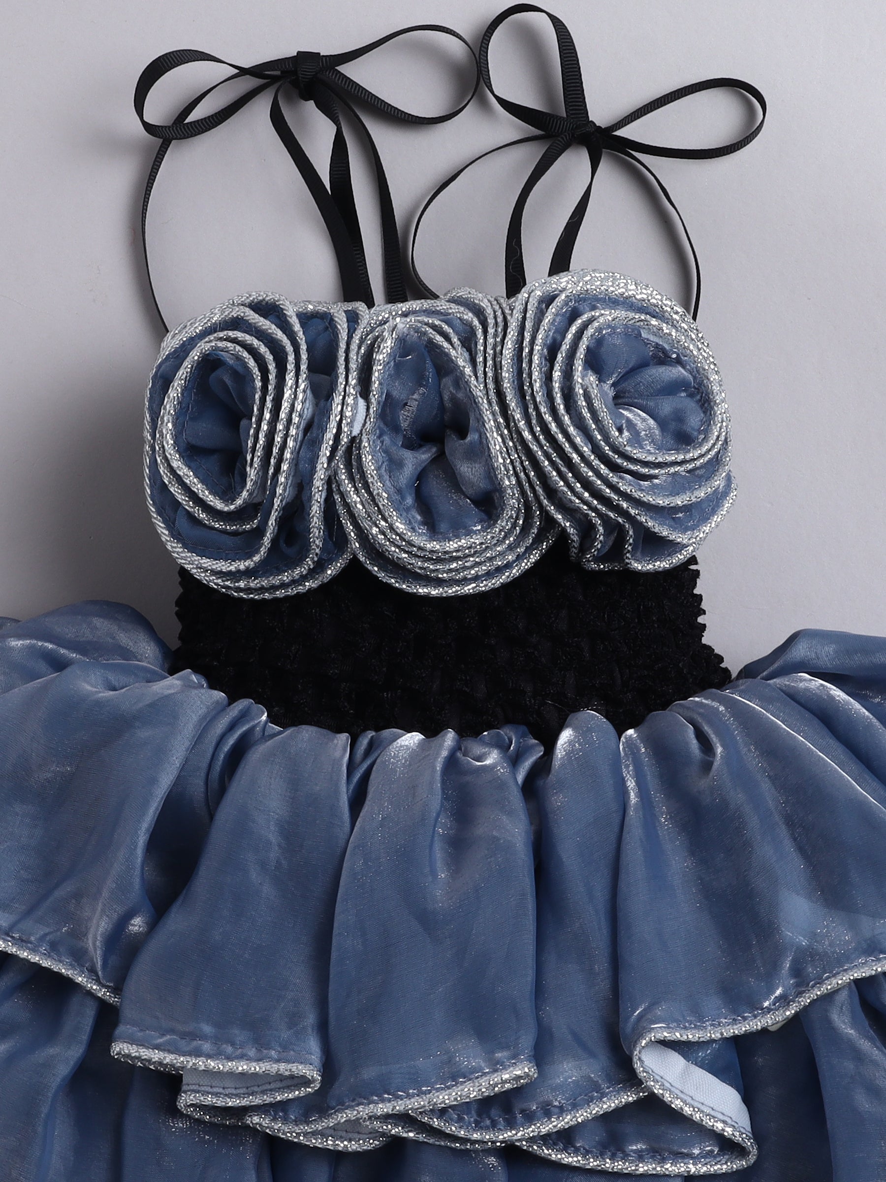 Rose Ruffle Party Layered Tutu Dress