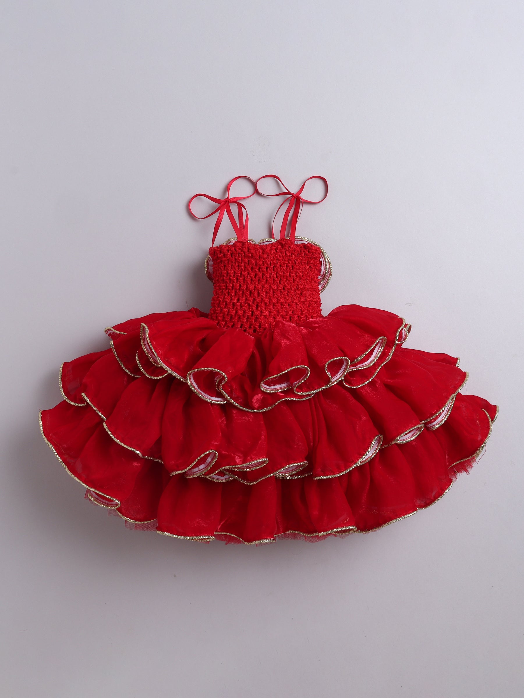 Rose Ruffle Party Layered Tutu Dress