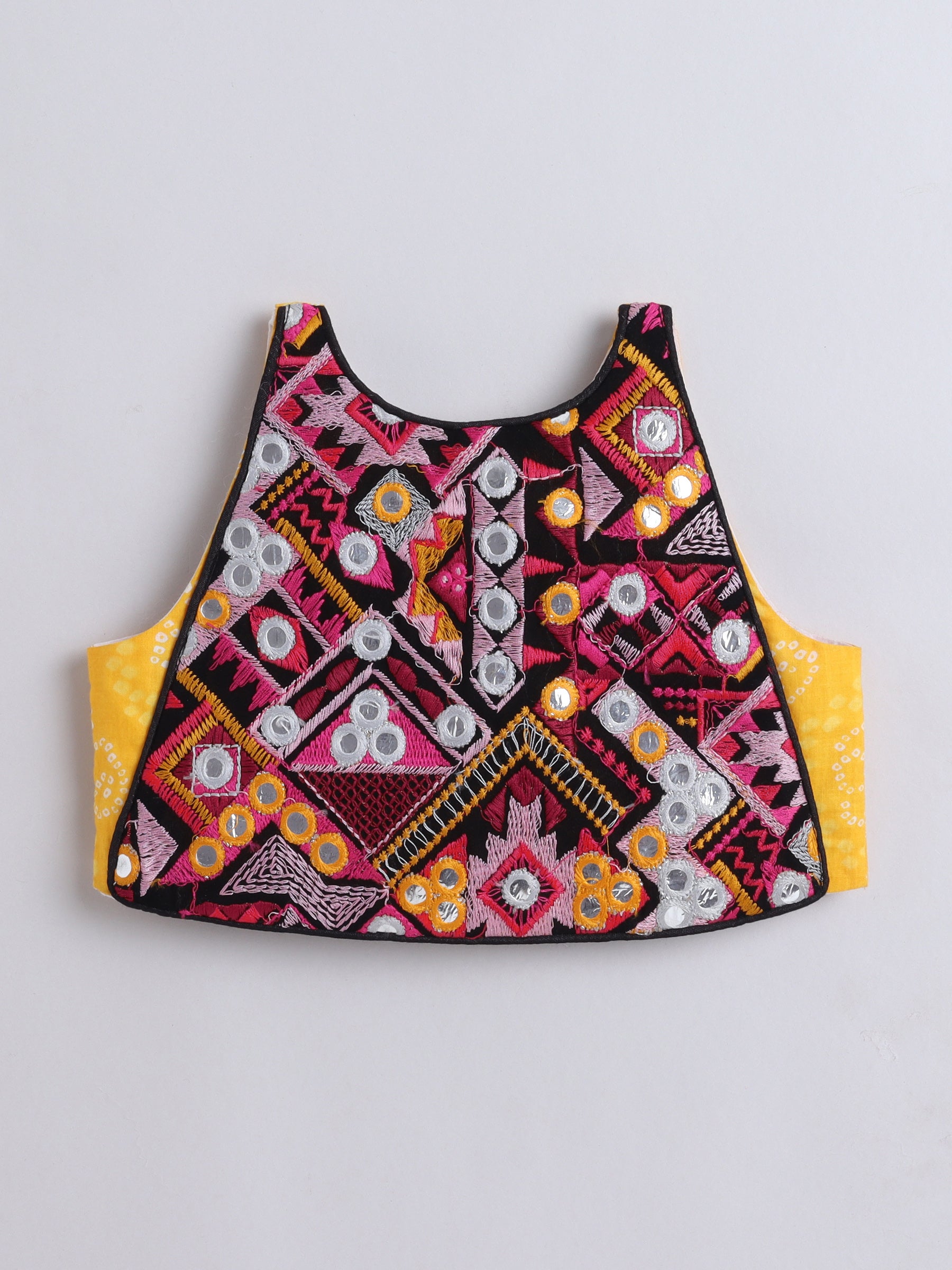Vibrant Bandhani & Mirror Work Lehenga Set