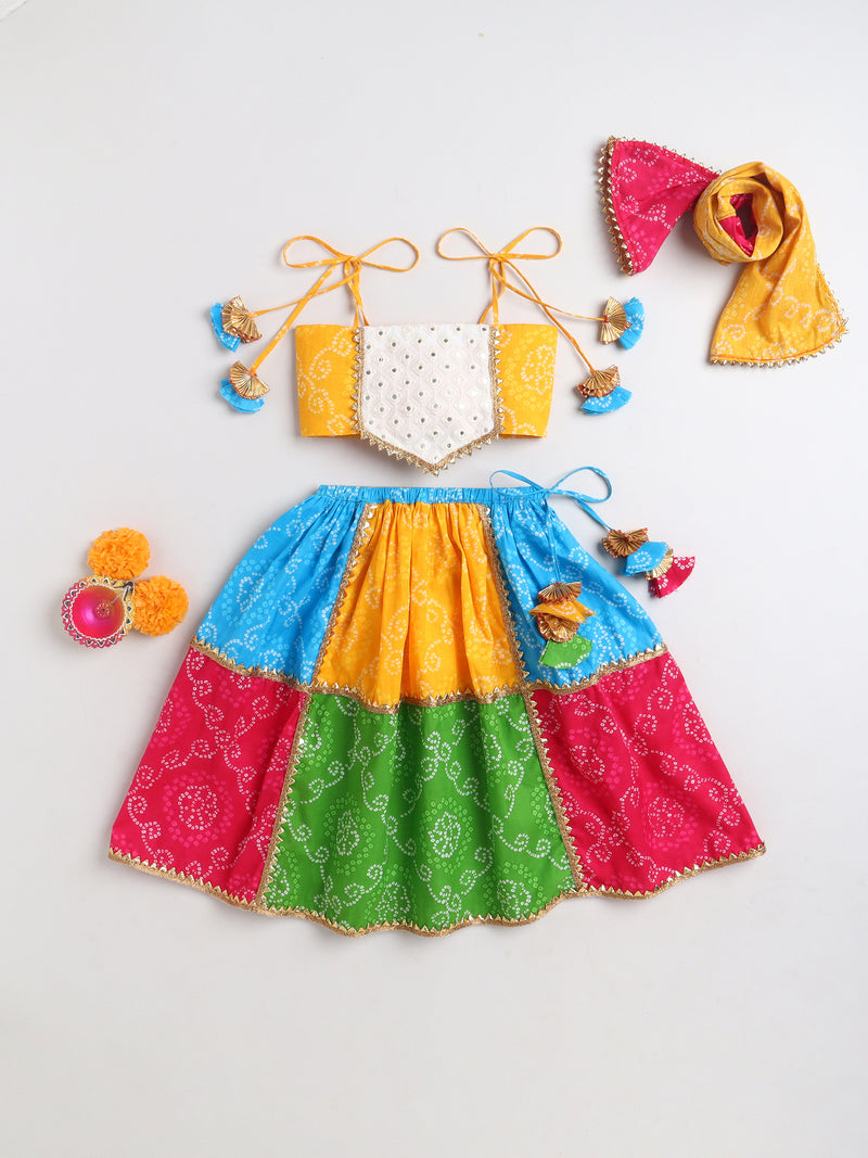 Rang Bahaar Multicolour Lehenga Choli with Dupatta