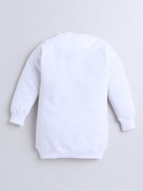 Rainbow Cloud Knee Length Sweatshirt Dress