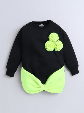 🎀 Rosy Bow Charm Sweatshirt Dress 🎀