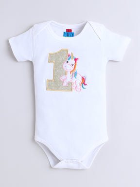 Unicorn Themed 1st Birthday Tutu Set – 3-Piece Magical Pastel Outfit