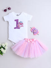 "Adorable Pink Shark 1st Birthday Outfit Set for Baby Girl"