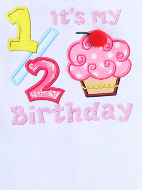 Half Birthday 3-Piece Baby Girl Tutu Set – Colorful Cupcake Theme