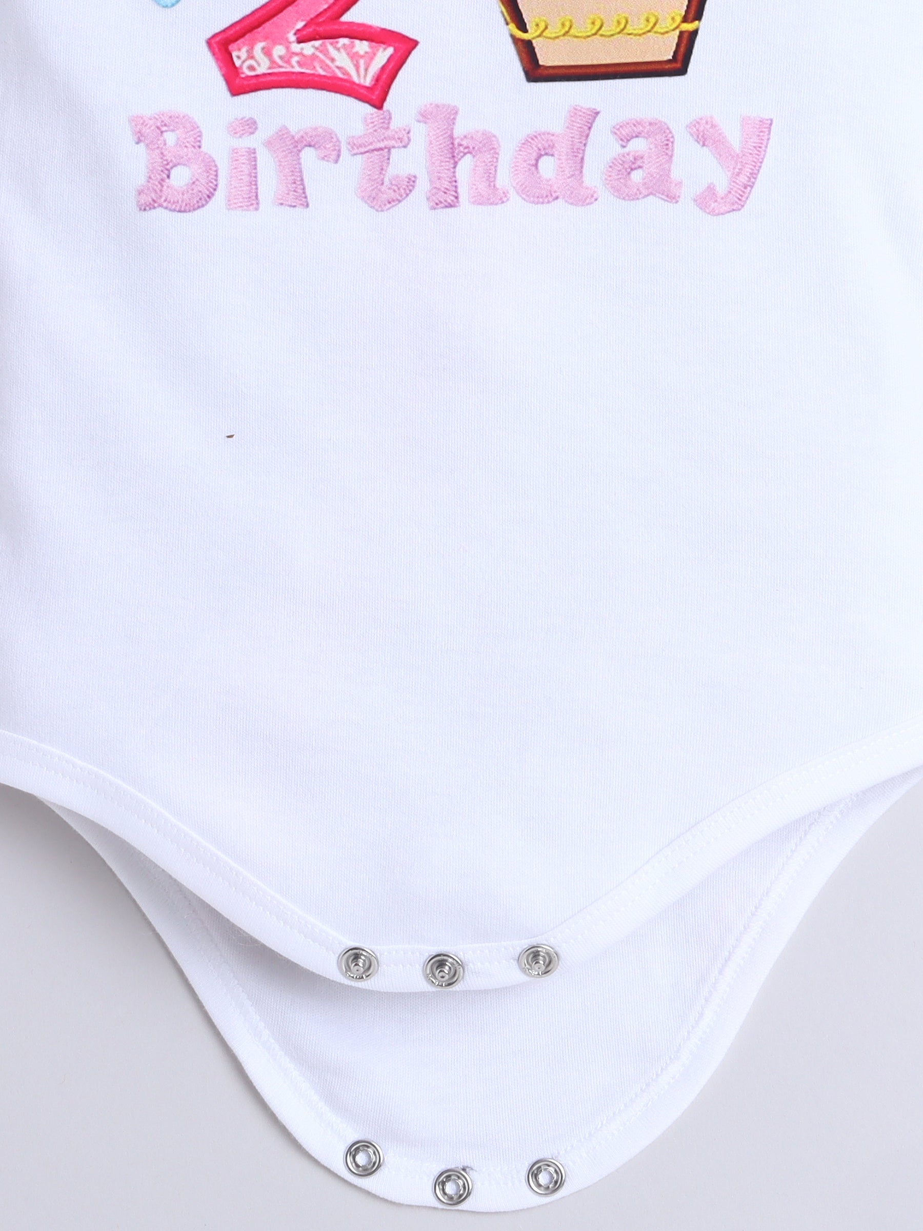 Half Birthday 3-Piece Baby Girl Tutu Set – Colorful Cupcake Theme