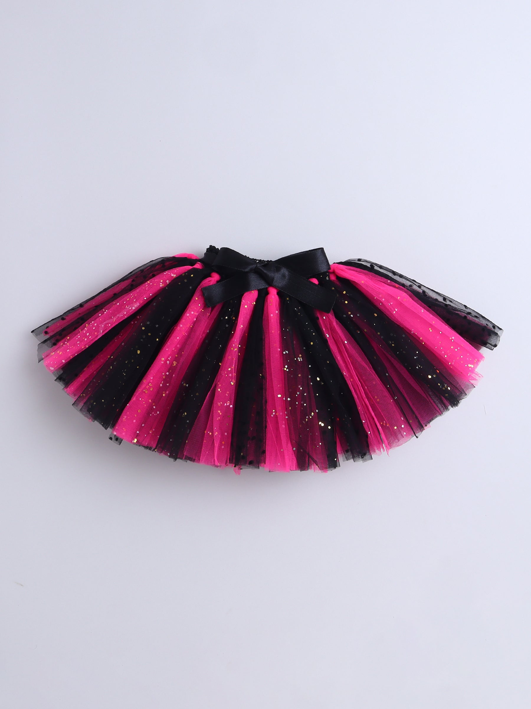 Mini Boss 3-Piece Baby Girl Tutu Set – Black & Hot Pink