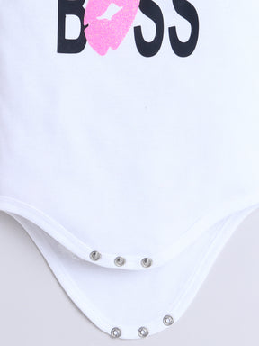 Mini Boss 3-Piece Baby Girl Tutu Set – Black & Hot Pink