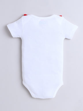 "Half Birthday Outfit Set for Baby Girl – Red & Yellow Star Theme"