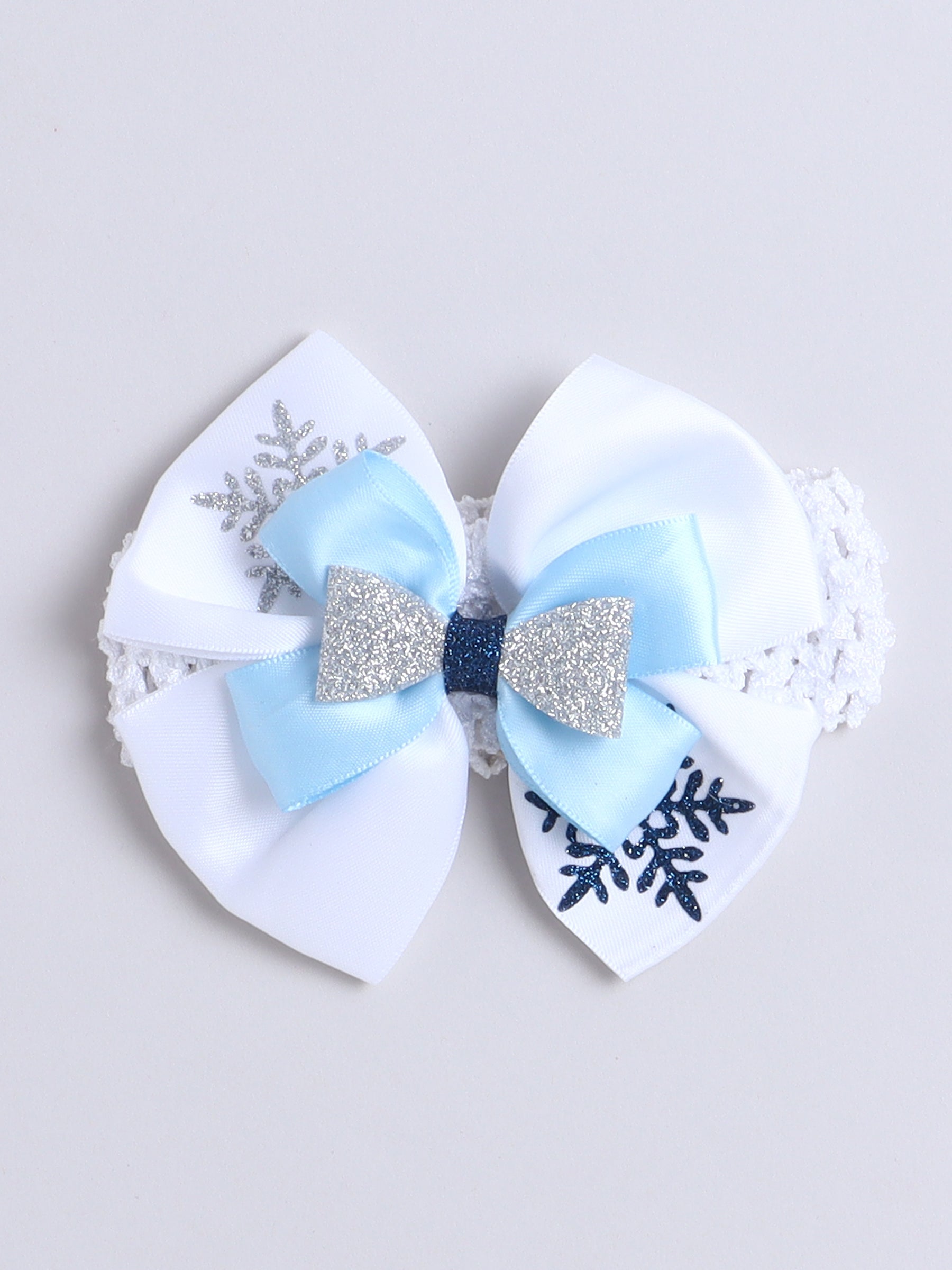 "Snowflake Blue 1st Birthday Outfit Set for Baby Girl"