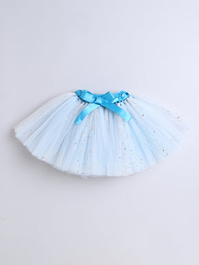 "Snowflake Blue 1st Birthday Outfit Set for Baby Girl"