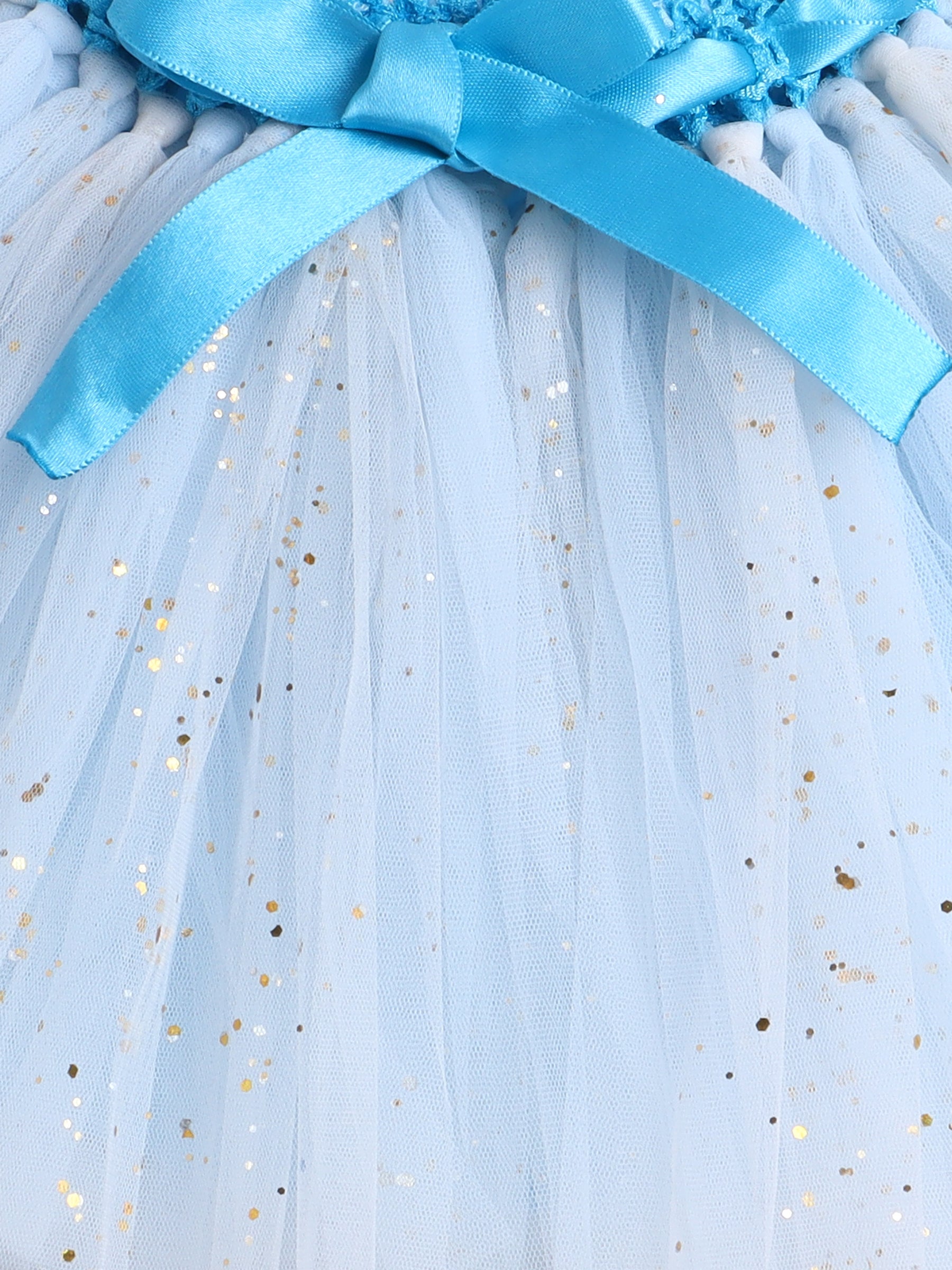 "Snowflake Blue 1st Birthday Outfit Set for Baby Girl"