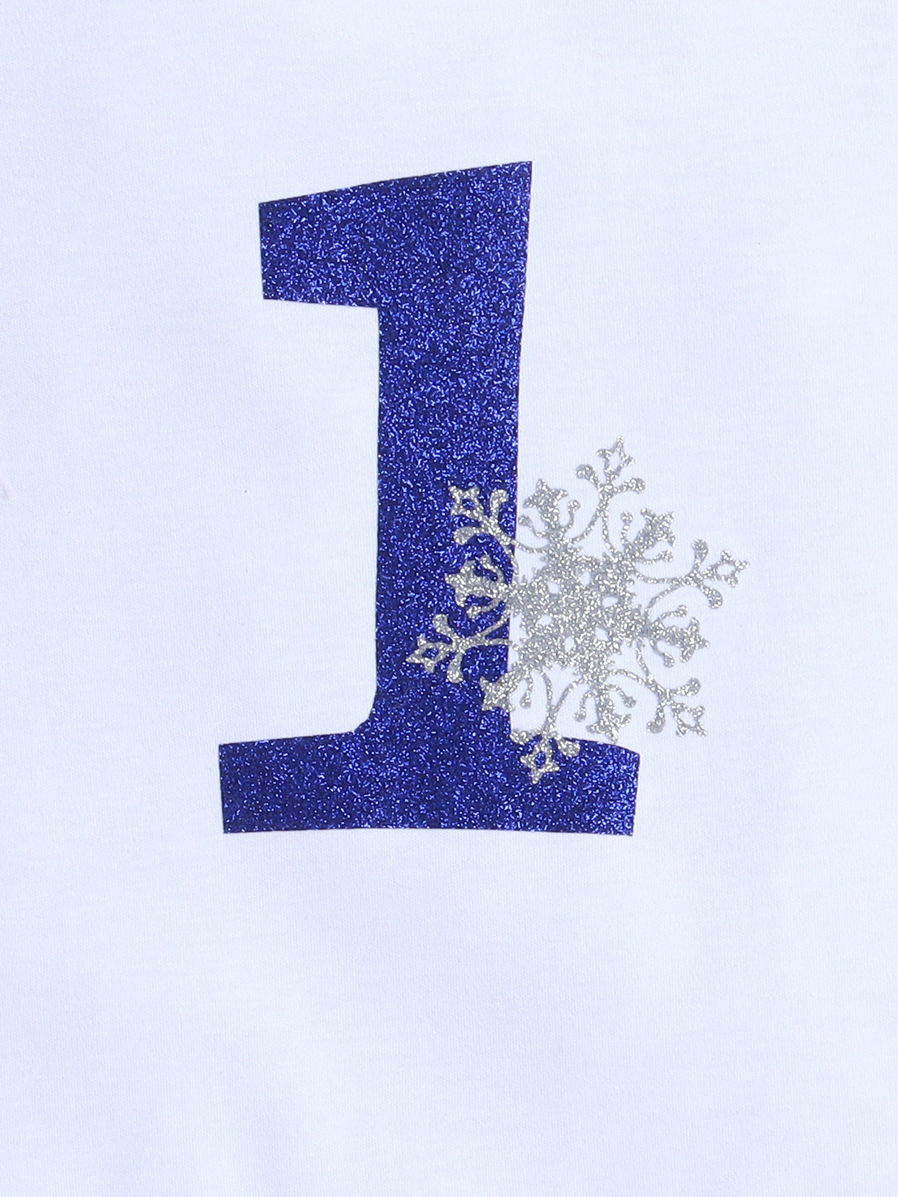 "Snowflake Blue 1st Birthday Outfit Set for Baby Girl"