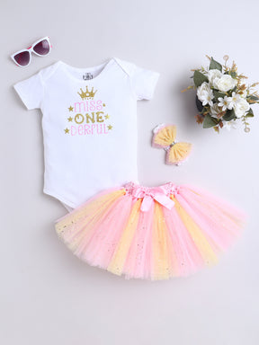 "Miss ONE-Derful 1st Birthday Outfit Set for Baby Girl"