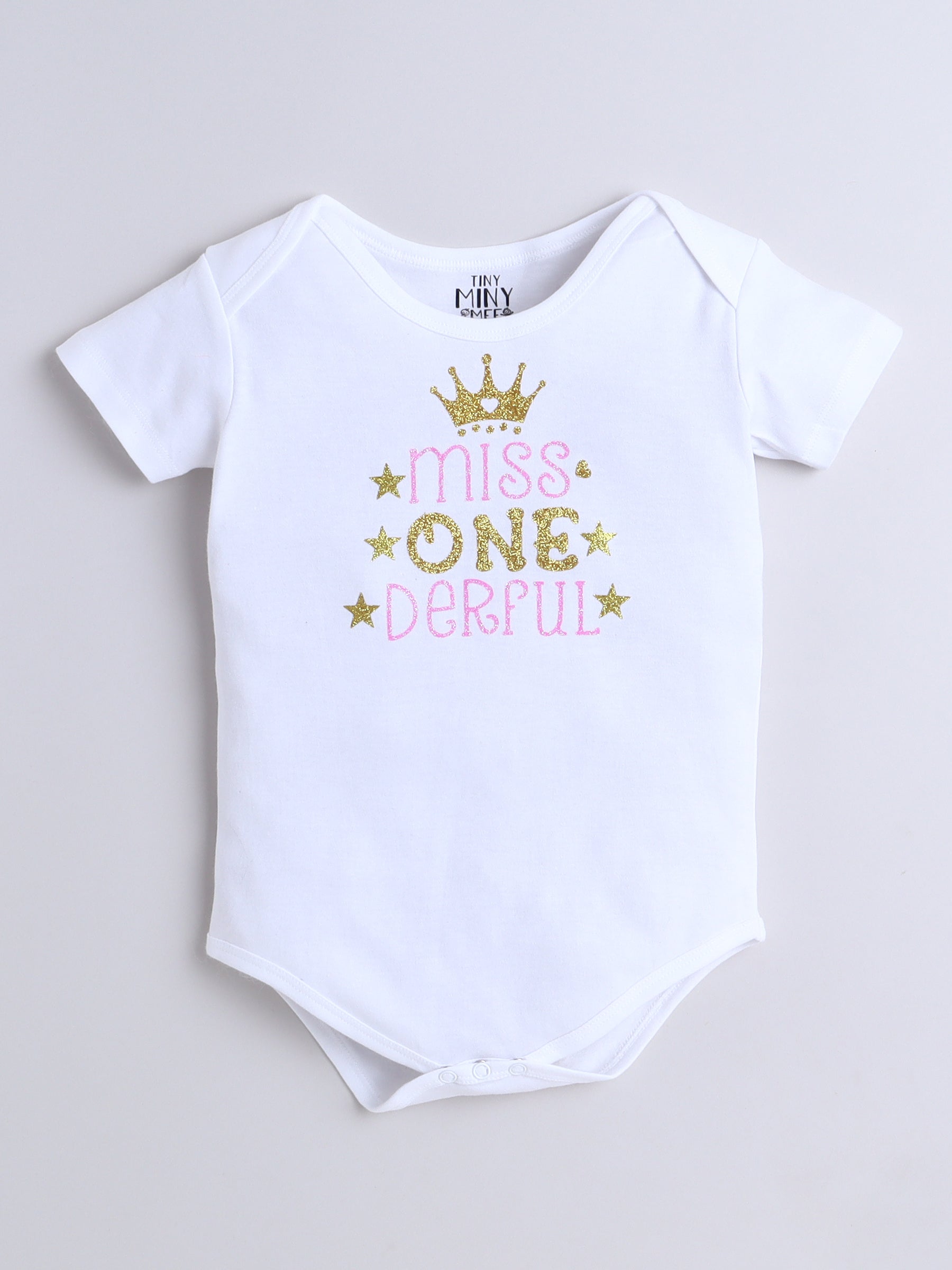 "Miss ONE-Derful 1st Birthday Outfit Set for Baby Girl"