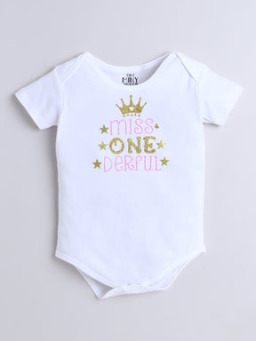 "Miss ONE-Derful 1st Birthday Outfit Set for Baby Girl"
