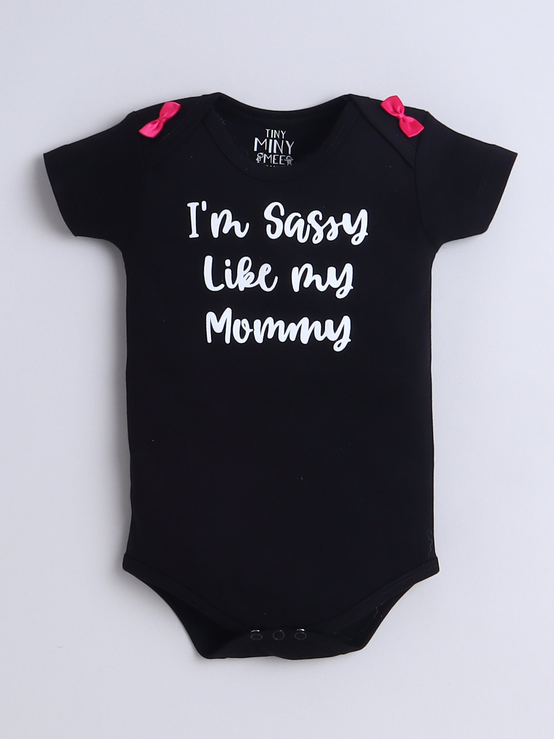 Sassy Like Mommy 3-Piece Baby Girl Tutu Set – Black & Hot Pink
